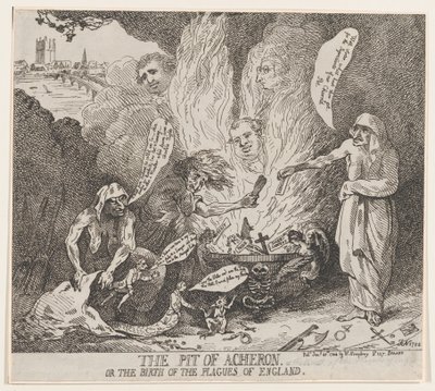 The Pit of Acheron or The Birth of the Plagues of England, January 28, 1784., January 28, 1784. 作者 托马斯·罗兰森