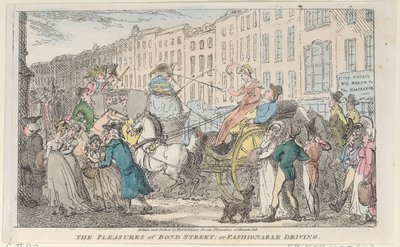 The Pleasures of Bond Street: or Fashionable Driving, 1807., 1807. 作者 托马斯·罗兰森