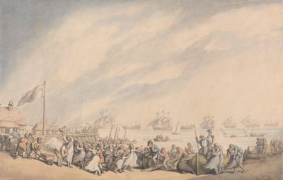 1797 年舰队返回大雅茅斯 作者 托马斯·罗兰森