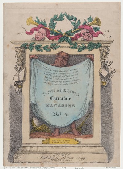 标题页，Rowlandson的漫画杂志，第5卷，1808年。 作者 托马斯·罗兰森