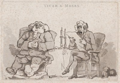 Vicar & Moses, 1786年，1786年。 作者 托马斯·罗兰森