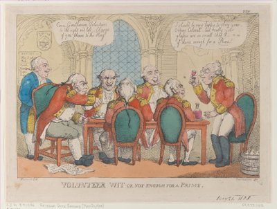 Volunteer Wit or Not Enough for a Prime, May 21, 1808., May 21, 1808. 作者 托马斯·罗兰森