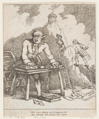 With Anger Foaming..., from Benevolent Epistle, 1790. , 1790. 作者 托马斯·罗兰森
