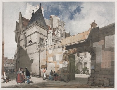 如画的巴黎建筑，根特，安特卫普，鲁昂：克鲁尼饭店，巴黎，1839年。 作者 托马斯·肖特男孩