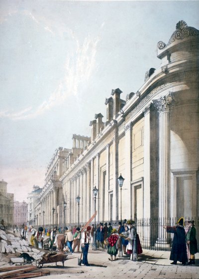 英格兰银行景观 伦敦市，1842年 作者 托马斯·肖特男孩