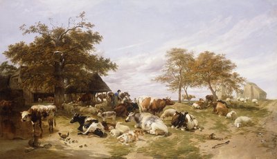 1859年，东肯特，沼泽地上的奶牛场 作者 托马斯·西德尼·库珀