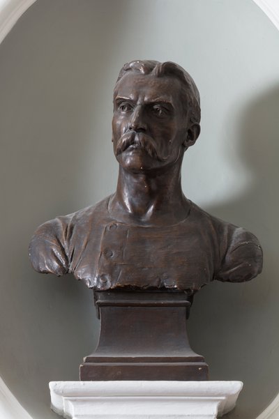默文-马戛尔尼爵士的半身像，约1899年（青铜）。 作者 托马斯·斯特林·李