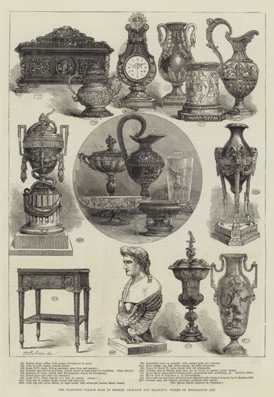 梅塞尔克里斯蒂和大厦的汉密尔顿宫殿出售，装饰艺术作品 作者 Thomas Sulman