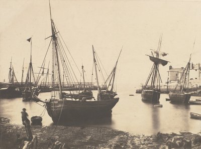 港湾风景，约1855年。 作者 托马斯·萨顿。