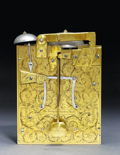 詹姆斯二世（James II）安装了具有拉力四重奏的醒目的托架时钟，没有。 166，c.1690-95（镀金金属）（另请参见867502-3） 作者 托马斯·汤皮翁
