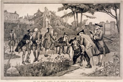 切尔西药剂师协会的旧药园，1750年》，1890年 作者 托马斯·拉塞尔斯