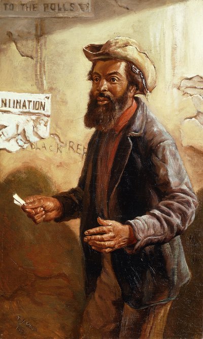 他的第一次投票，1868年，1868年 作者 托马斯·沃特曼·伍德