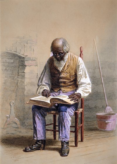 读经》，1874年。 作者 托马斯·沃特曼·伍德
