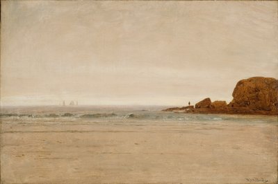 海滩与岩石 1870 年（布面油画） 作者 托马斯·沃辛顿·惠特里奇
