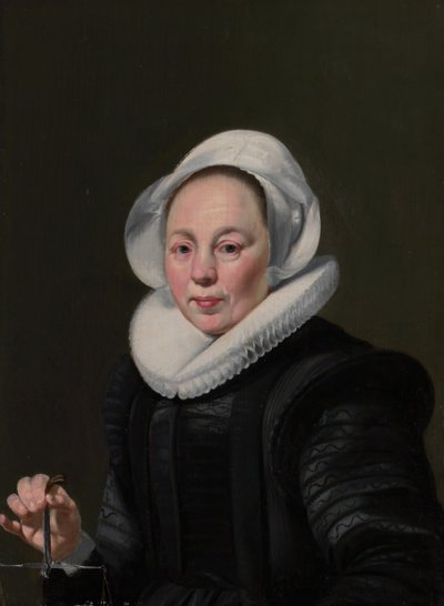 一个女人与平衡的画像，ca。 1625-26。 作者 托马斯德凯瑟