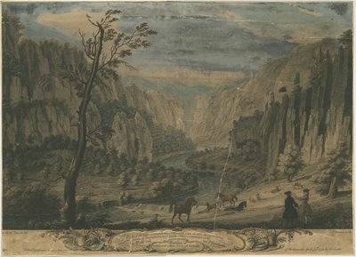 道夫代尔（Dovedale）-八种前景：版画和[？1743] 作者 德比·史密斯的托马斯
