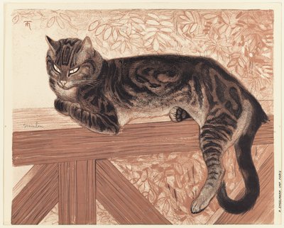 夏天栏杆上的猫 作者 泰奥菲尔·亚历山大·皮埃尔·斯坦伦