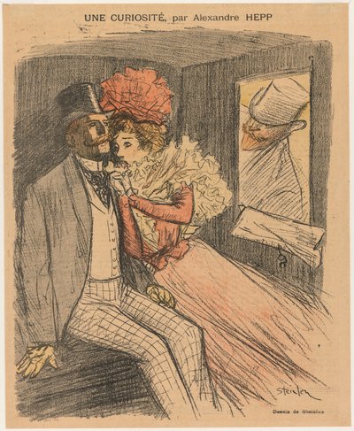 Gil Blas Illustré: Une Curiosité, by Alexandre Hepp, 1897. 作者 西奥菲勒·亚历山大·斯坦伦