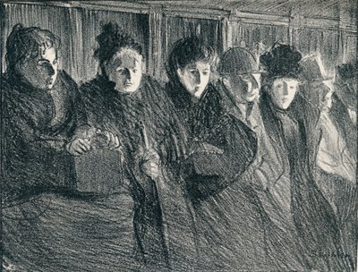 里面有轨电车，1896年，1898年 作者 西奥菲勒·亚历山大·斯坦伦