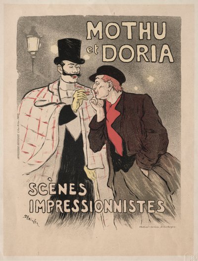 Mothu et Doria-印象派场景，1893年。 作者 西奥菲勒·亚历山大·斯坦伦