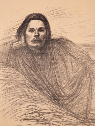 作者马克西姆-高尔基的肖像，1868-1939年，约1894年。 作者 西奥菲勒·亚历山大·斯坦伦