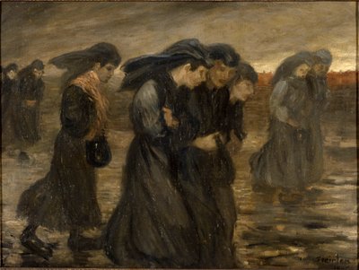 工人的回归 La rentrée des ouvrières, 1903. 作者 西奥菲勒·亚历山大·斯坦伦