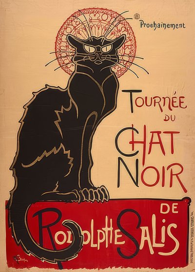 Rodolphe Salis的Chat Noir游览（1. Fassung）。法兰克赖希（Frankreich）1896年，查尔斯·维尔诺（Charles Vernaux），巴黎 作者 西奥菲勒·亚历山大·斯坦伦