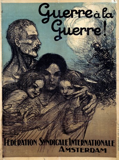战争到战争。 Theophile Alexandre Steinlen 的国际工会联合会海报（1859 - 1923） 作者 西奥菲勒·亚历山大·斯坦伦