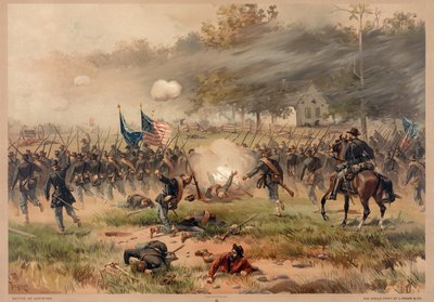 Antietam 之战，酒吧。 L Prang & Co. 作者 Thure de Thulstrup