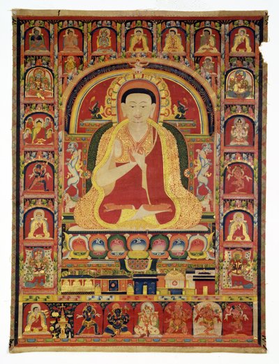 13世纪后期的大唐帕（1142-1210）的肖像（不透明的wc＆黄金棉） 作者 藏族学校