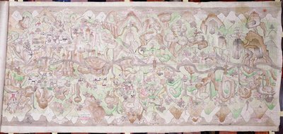 Tsari rongkor的太阳末端（彩绘布） 作者 藏族学校