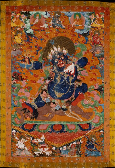 Yamantaka，死亡之神的毁灭者，约1700-30年 作者 藏族学校