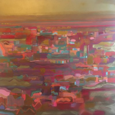 金色天空 橙色条纹 地平线 作者 蒂芙尼·林奇
