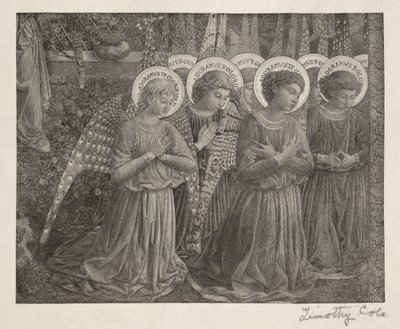 古老的意大利大师：天使团体，1888-1892年。 作者 蒂莫西·科尔