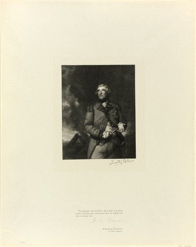 希斯菲尔德勋爵肖像，选自英国古代艺术大师作品 作者 蒂莫西·科尔