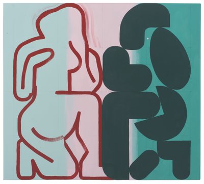 木卫一和木星（神话行为），2022 年（乳胶画布） 作者 