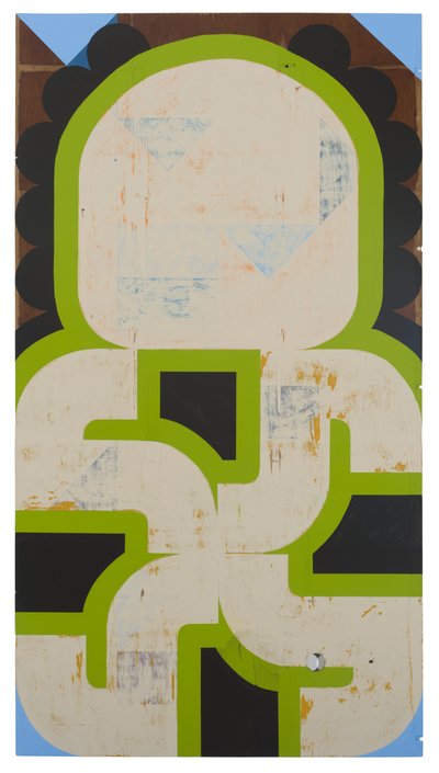 Sap Runner，2019 年（发现的板材上的乳胶） 作者 