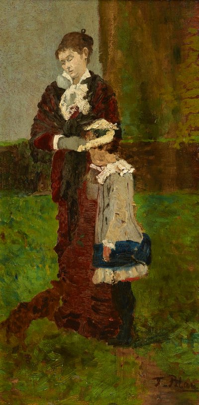 带孩子的女士 作者 蒂娜·布劳（Tina Blau）