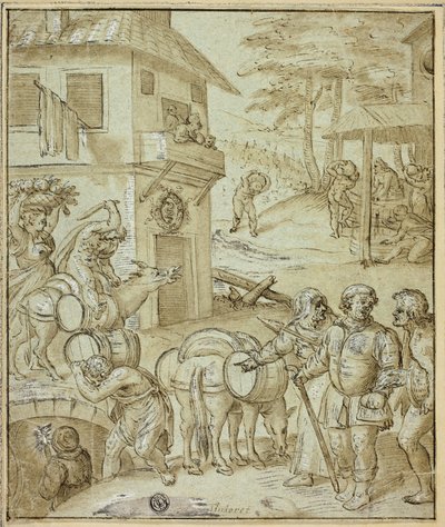 葡萄酒收获 作者 Tintoretto