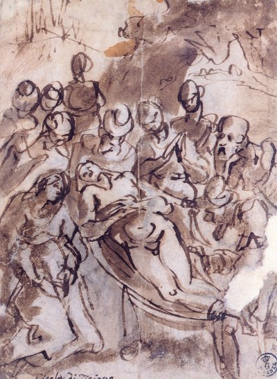 提香（约1490-1576）的《沉积》，绘图 作者 提香（c.1488-1576）