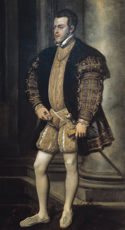 西班牙腓力二世的肖像（巴利亚多利德 作者 提香（c.1488-1576）