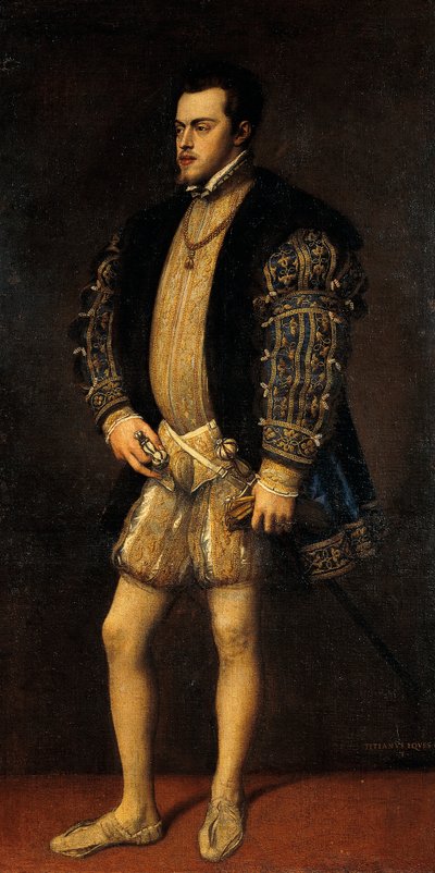 西班牙腓力二世的肖像（巴利亚多利德 作者 提香（c.1488-1576）