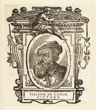 提香的肖像，文艺复兴时期的意大利画家，约 1488-1576 年出生于 Pieve di Cadore 作者 提香（大约1488年1576年）（之后）