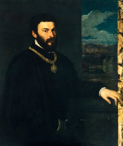 Antonio Porcia 伯爵和 Brugnega 作者 提香（c.1488-1576）