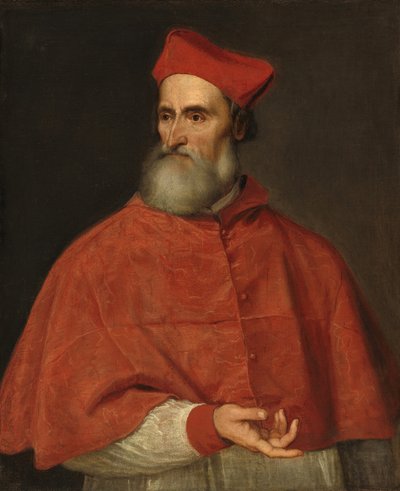红衣主教Pietro Bembo的肖像，约1540年（布面油画）。 作者 蒂齐亚诺·韦切利（Tiziano Vecelli）