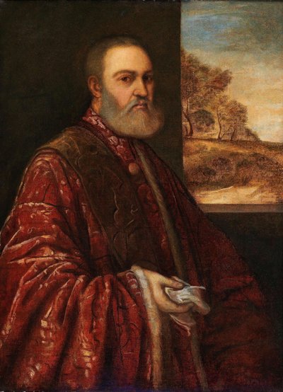 检察官Alessandro Contarini的肖像，约1540-1545年。 作者 提香，