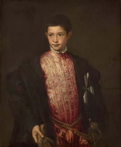 拉努奇奥-法尔内塞，1541-1542。 作者 提香