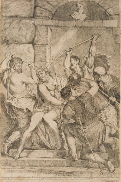 荆棘冠冕，由Luigi Scaramuccia（1616-80）1675（见60349）镌刻 作者 蒂齐亚诺·韦切利（Tiziano Vecelli）