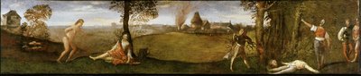 波利多罗斯的传说 波利多罗斯的森林，约1506-1508年。 作者 提香