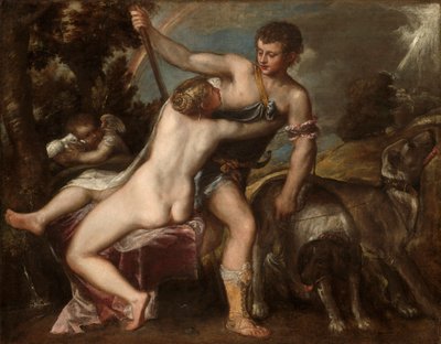 维纳斯和阿多尼斯，c.1560 作者 Tiziano Vecelli